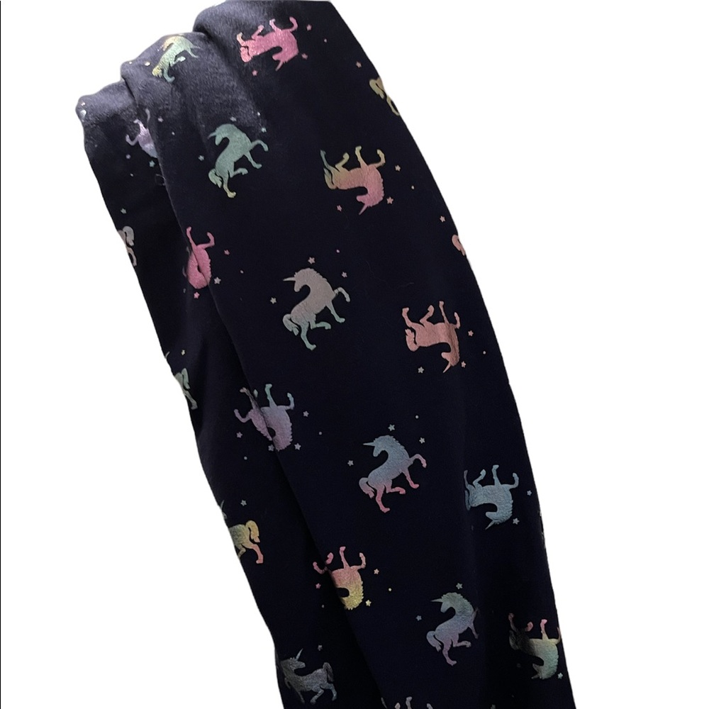 Freestyle size 6 leggings blue with shiny unicorns